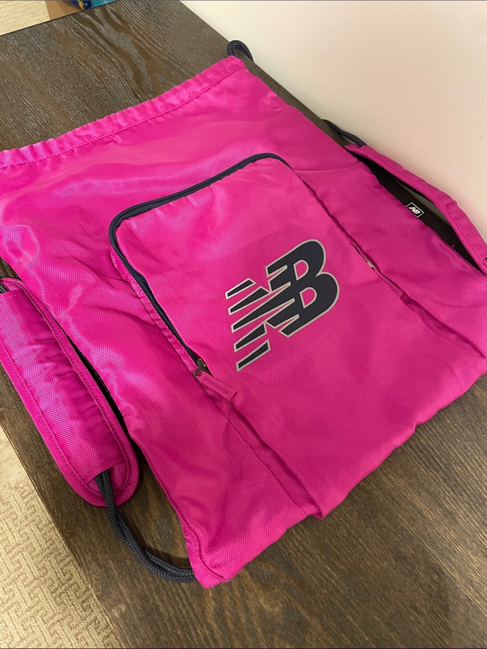 New Balance Hot Pink Drawstring Gym Sack